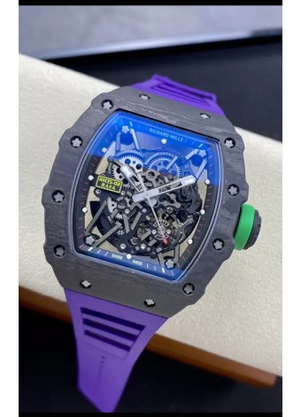 Richard Mille RM35-02 Rafael Nadal Caja de Fibra de Carbono con Tourbillon Genuino Reloj Super Clone