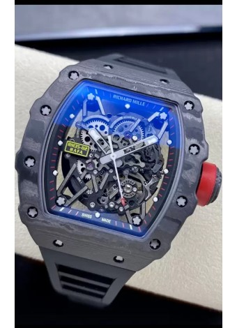 Richard Mille RM35-02 Rafael Nadal Fibra de Carbono con Tourbillon Genuino Reloj Super Clon