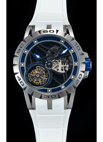 Roger Dubuis Excalibur Spider Flying Tourbillon Skeleton Titanium Casing 1:1 Mirror Swiss Watch