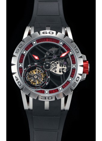 Roger Dubuis Excalibur Spider Flying Tourbillon Skeleton Titanium Casing 1:1 Mirror Swiss Watch