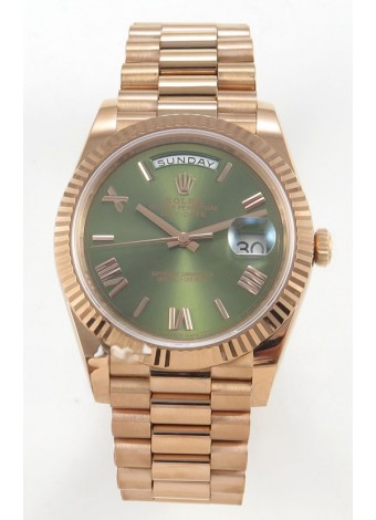 Rolex Day Date Super Clone Dial Verde 40MM 220 Gramos Reloj Réplica Suizo