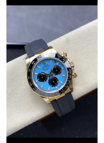 Rolex Daytona Super Clone 126518LN Oro Amarillo Dial Turquesa Movimiento Original Cal.4131