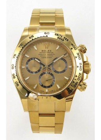 Rolex Daytona Super Clone 116508 Oro Amarillo - Dial Dorado Movimiento Original Cal.4131