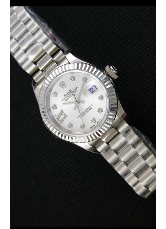 Rolex Datejust Ladies Star Diamonds Markers Reloj Suizo Réplica a Espejo 1:1 Movimiento CAL.2236
