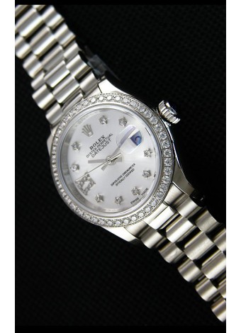 Rolex Datejust Ladies Star Diamonds Markers Reloj Suizo Réplica a Espejo 1:1 Movimiento CAL.2236