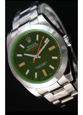 Rolex Milgauss 116400M Reloj Suizo con Dial en Negro - Último Reloj de Acero 904L
