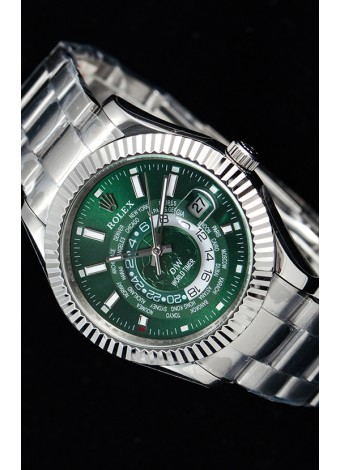 Rolex SkyDweller Reloj Suizo en Caja de Acero - Edición DIW Dial Verde