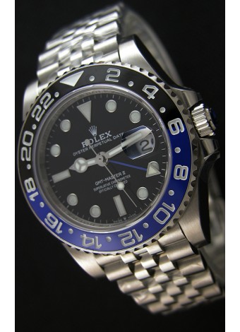 Rolex GMT Masters II 126710BLNR Batman Cal.3186 Movement Réplica Suiza - Reloj Ultimate de Acero 904L