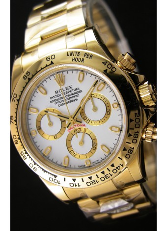 Rolex Cosmograph Daytona 116508 Movimiento Original Cal.4130 - Reloj de Acero 904L Mejorado y Actualizado Oro Amarillo