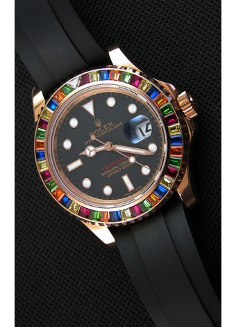 Rolex Yachtmaster 116695 Everose Gold Diamonds Cal.3135 Reloj Suizo a Espejo 1:1 Ultimate Acero 904L