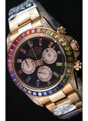 Rolex Cosmograph Daytona 116595RBOW Cal.4130 Movement - Reloj Acero 904L Oro Rosado a Espejo 1:1