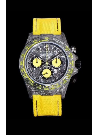 Rolex Daytona DiW Forged Cabon Casing 1:1 Mirror Replica Black Carbon Dial