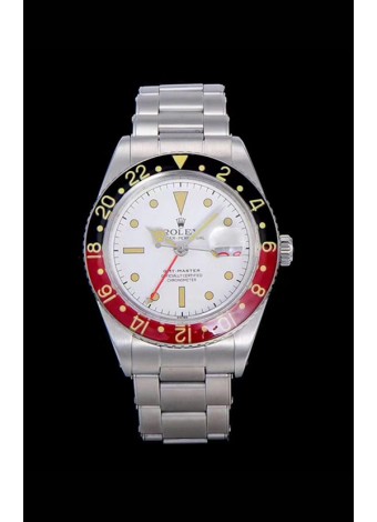 Rolex GMT Master ALBINO Edition Vintage Swiss Watch in White Dial