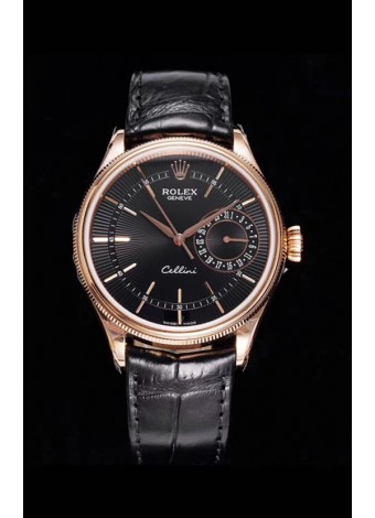 Rolex Cellini Date Ref#50515 Replica 1:1 Mirror Rose Gold 904L Steel Watch Brown Dial