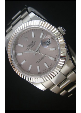 Rolex Datejust Reloj Réplica Japonés - Dial Gris en 36MM con correa Oyster