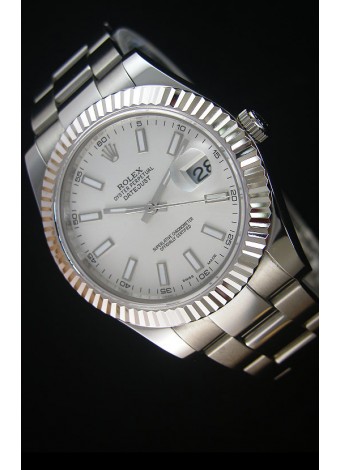 Rolex Datejust Reloj Réplica Japonés - Dial Gris en 36MM con correa Oyster