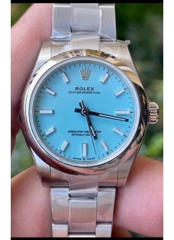 Rolex Oyster Perpetual REF#277200 31MM Movimiento y Réplica Suizo Dial Azul Acero 904L Reloj Réplica Espejo 1:1