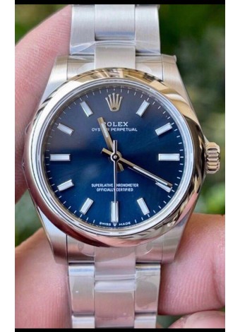Rolex Oyster Perpetual REF#277200 31MM Movimiento y Réplica Suizo Dial Azul Acero 904L Reloj Réplica Espejo 1:1
