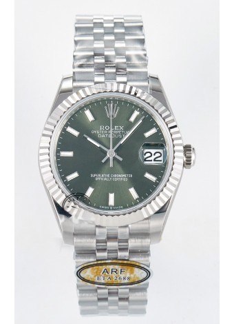 Rolex Super Clone Datejust ETA 2688 Movement 31MM Reloj Caja Acero Inoxidable Dial Verde