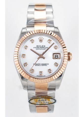 Rolex Super Clone Datejust ETA 2688 Movement 31MM Dial Oro Rosado Dos Tonos