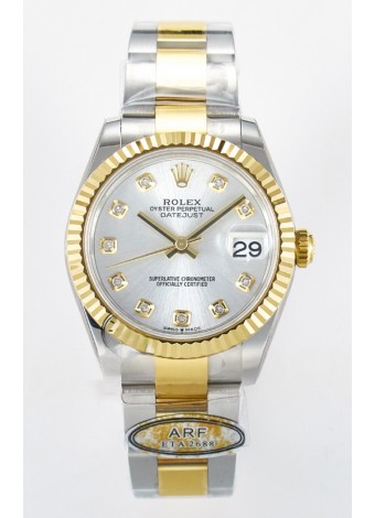 Rolex Super Clone Datejust ETA 2688 Movement 31MM Oro Amarillo Dos Tonos Suizo Dial Acero 