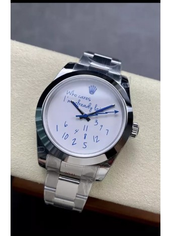 Rolex Datejust 41MM Dial "Who Cares I'm already Late" en Movimiento Suizo Automático
