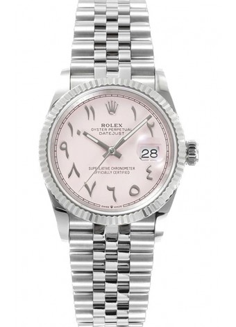 Rolex Datejust M126234 36MM ETA3235 Dial Arábico Rosado - Caja Acero 904L