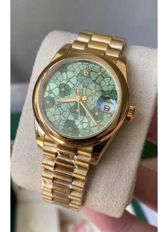 Rolex Datejust M278248 31MM Réplica Suiza en Oro - Dial Verde Motivo Calidad Espejo 1:1