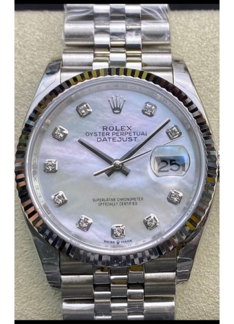 Rolex Datejust 178384 31MM Reloj Réplica Suizo a espejo 1:1 Acero 904L - Dial Blanco Perla