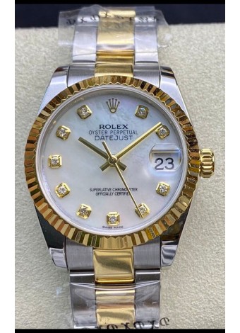 Rolex Datejust 278273 31MM Réplica Suiza en Acero 904L Dial Blanco Perla - Réplica a Espejo 1:1