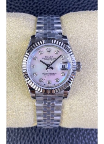 Rolex Datejust 28MM Reloj Suizo en 904L Dial Perla - Réplica Espejo 1:1