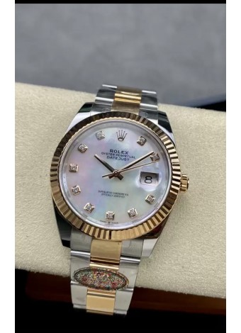Rolex Datejust 126331 41MM Suizo ETA 3235 Reloj Réplica Espejo 1:1 en Oro Rosado Acero 904L