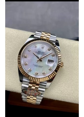 Rolex Datejust 126331 41MM Suizo ETA 3235 Reloj Réplica Espejo 1:1 en Oro Rosado Acero 904L