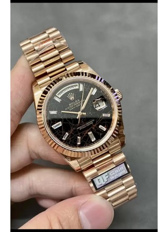 Rolex Day Date Presidencial Reloj Oro Rosado 18K 40MM - Dial Eisenkiesel Calidad Espejo 1:1