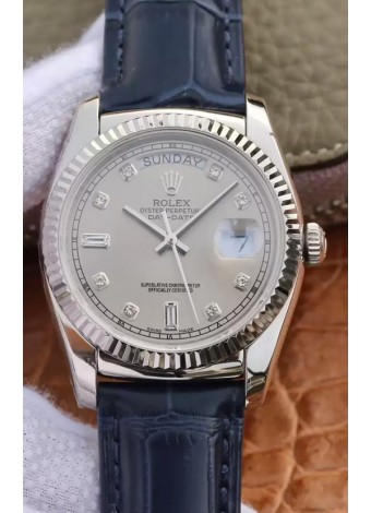 Rolex Day Date Reloj Acero 904L Dial Gris 36MM - Calidad Espejo 1:1