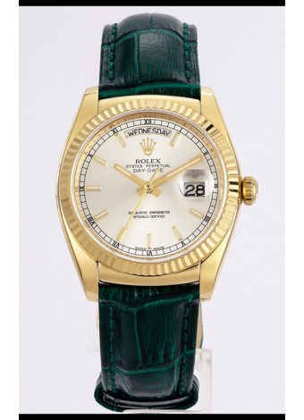 Rolex Day Date Reloj Oro Amarillo Caja Acero 904L Dial Acero 36MM - Calidad Espejo 1:1