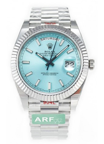 Rolex Day Date 904L Acero Inoxidable Reloj Dial Azul Tiffany 40MM - Calidad Espejo 1:1