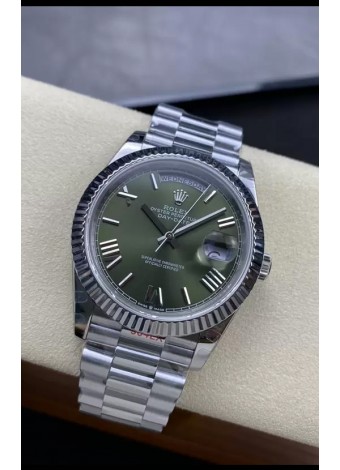 Rolex Day Date Presidential Acero Inoxidable Dial Verde 40MM - Calidad Espejo 1:1