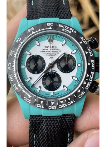 Rolex Cosmograph Daytona Edición DiW CELESTE INVERT Reloj Fibra de Carbono - Movimiento Cal.4130