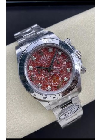 Rolex Cosmograph Daytona Grossular Rubellite Dial Original Movimiento Cal.4130 - Reloj Acero 904L