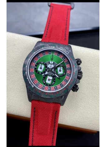 Rolex Daytona DiW NTPT Carbon Lucky Player Casino Reloj Réplica Suizo Espejo 1:1