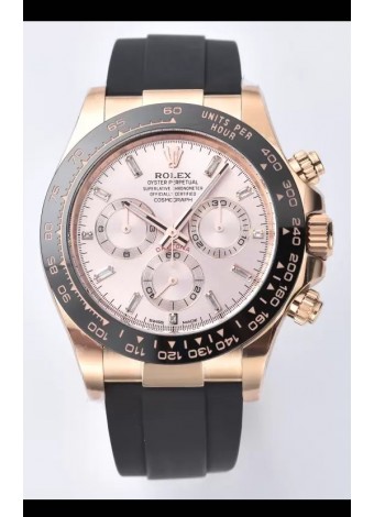 Rolex Cosmograph Daytona M116515ln-0061 Dial Oro Rosado Sundust Movimiento Original Cal.4130 - Reloj Acero 904L