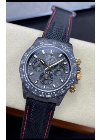 Rolex Daytona DiW Black & Gold Carbon Edition Watch - Caja Carbono Forjado Réplica Espejo 1:1