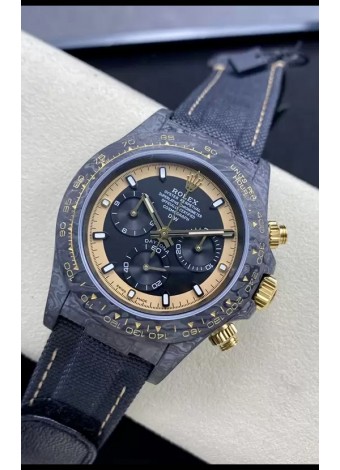 Rolex Cosmograph Daytona Edición DiW CREAM INVERT GOLD Reloj Réplica Fibra de Carbono