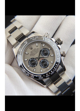 Rolex Daytona Movimiento Japonés Reloj Réplica en Dial Gris - Bisel de Cerámica 