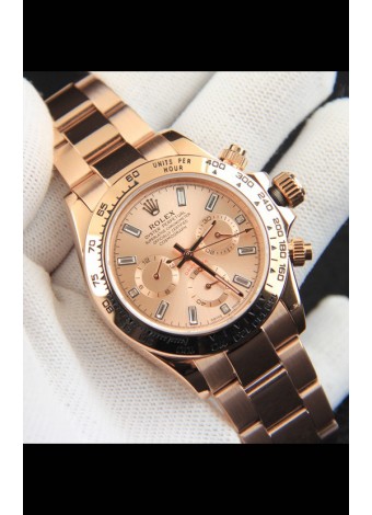 Rolex Daytona Movimiento Japonés Caja de Oro Reloj Réplica en Dial Champange