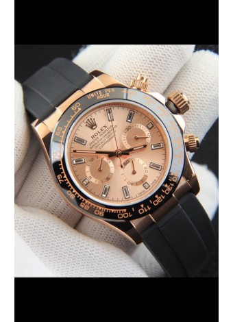 Rolex Daytona Movimiento Japonés Caja de Oro Reloj Réplica en Dial Champange 