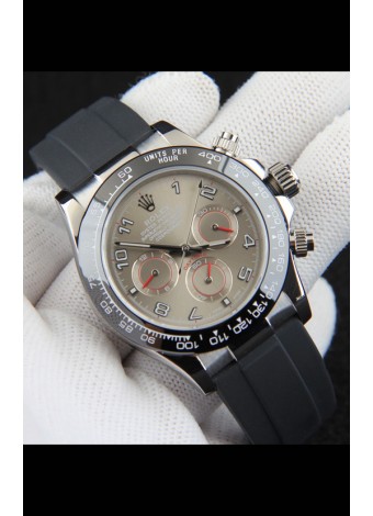 Rolex Daytona Movimiento Japonés Caja Acero Reloj Réplica en Dial Gris