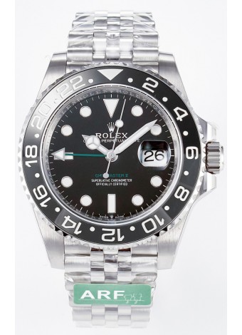 Rolex GMT Masters II Super Clone 126710GRNR "Bruce Wayne" Correa Jubilee Acero 904L Reloj Réplica Suizo
