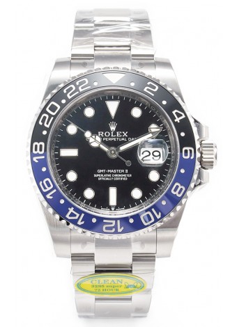 Rolex GMT Masters II Super Clone 126710BLNR Batman Movimiento Cal.3285 Reloj Réplica Suizo